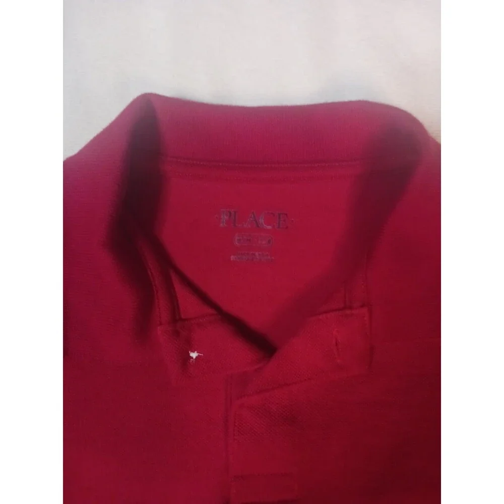 Boy’s The Children’s Place Red Uniform Soft Pique Polo Shirt Size Medium 7/8